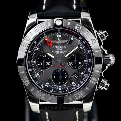 breitling ab042011 g745|Breitling Chronomat 44 GMT Men's Watch on Blue Leather Strap .